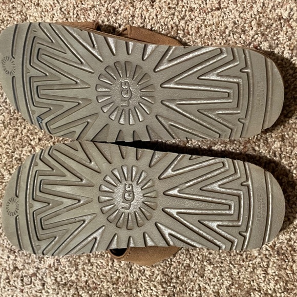 Ugg Suede Platform Sandals size 9.5 worn a couple times awesome condition memory - Picture 3 of 4